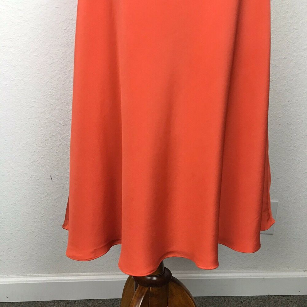 J.Crew Silk Orange Lined Fit Flare Dress - Picture 5 of 8